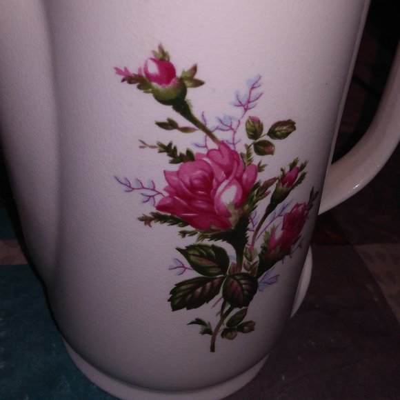 Tea Pot Electric Pink Roses  w/Gold Trim Vintage - Picture 6 of 6